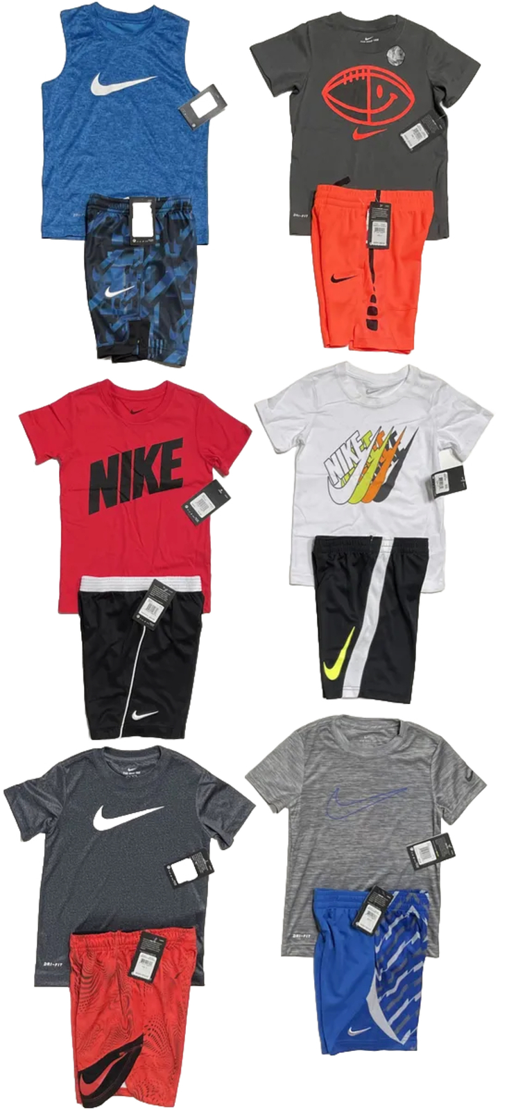 Nike Dri-FIT 2-Piece Short Set with Tank or T-Shirt, Size 4-7