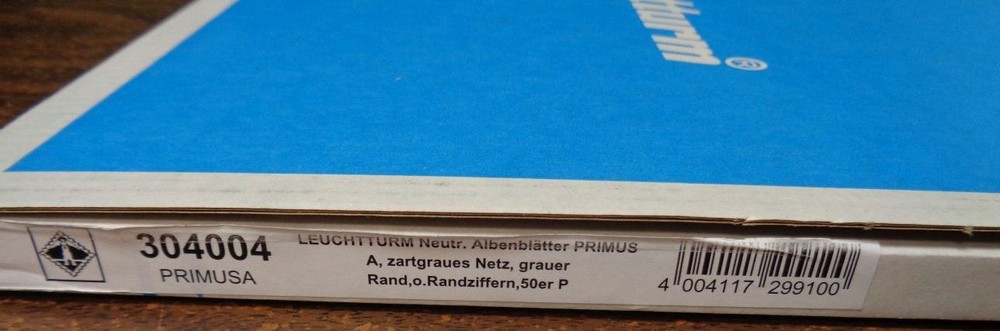 50 Lighthouse Blank Quadrilled pages13 ring binder stamp collection Album 304004