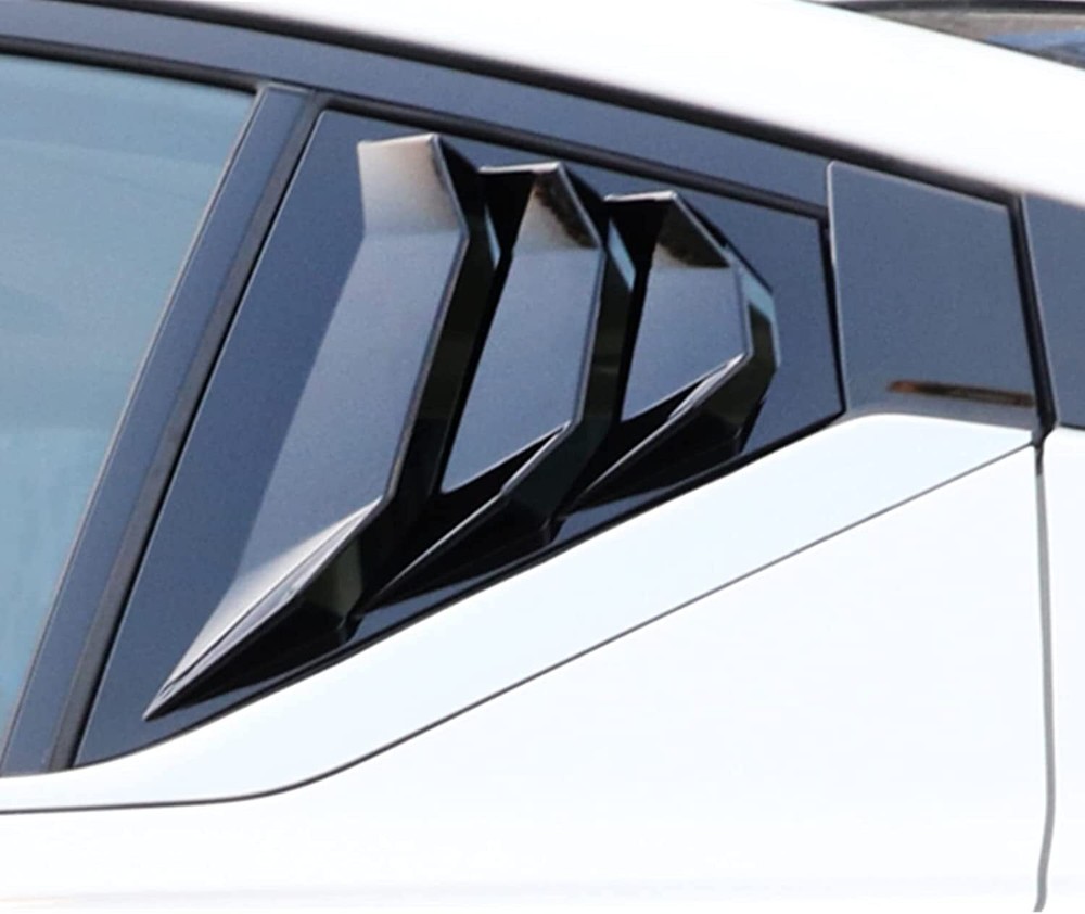 Side Window Louvers Vent Blinds Cover Glossy Black For Nissan Altima 2019-2023