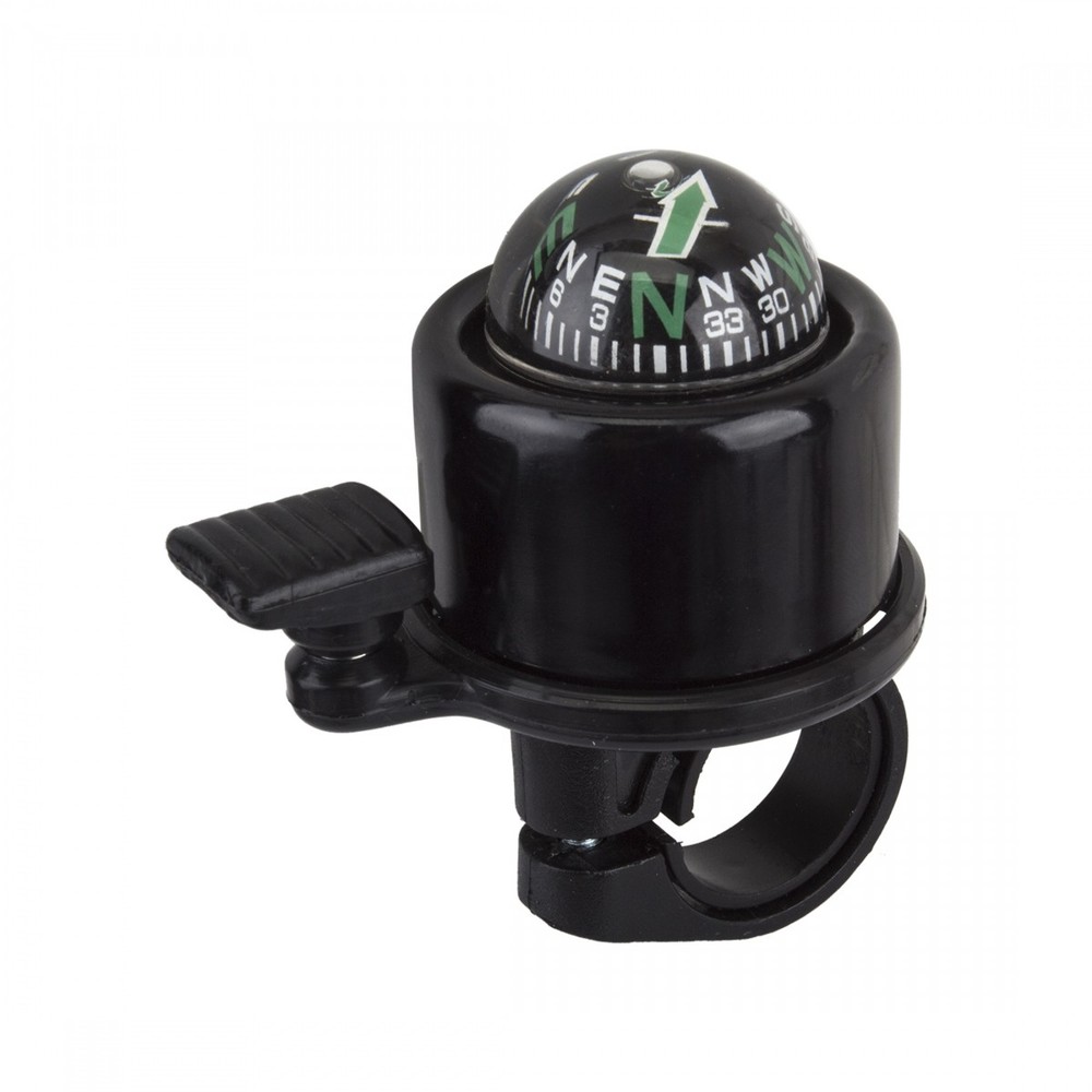 Sunlite Compact Alloy Mallet Bell with Easy-Read Compass - Lightweight Black