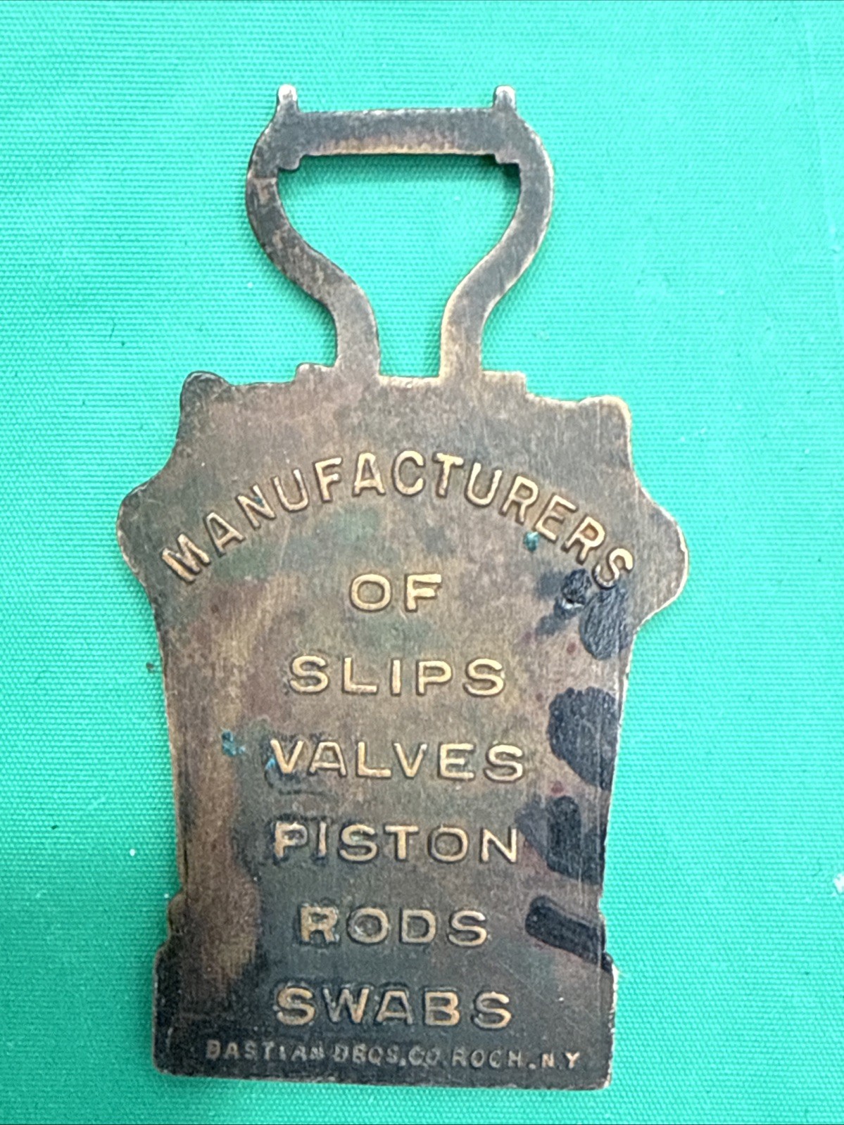 Vintage MISSION PISTON & ROD CO. Emblem Watch Fob￼