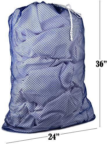 Commercial Mesh Laundry Bag - Sturdy Mesh Material with Drawstring Closure.