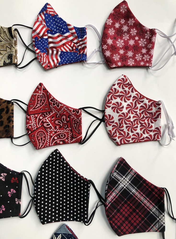 Face Mask, Cotton, 2 Layer Cotton, Prewashed, Handmade, 18 styles, FAST SHIP!