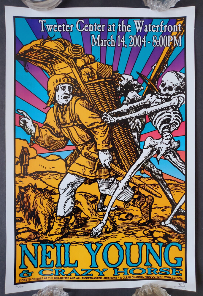 Rarest Neil Young MINT SIGNED & Numbered Ltd Edition (#61/100) 2004 AOR Poster