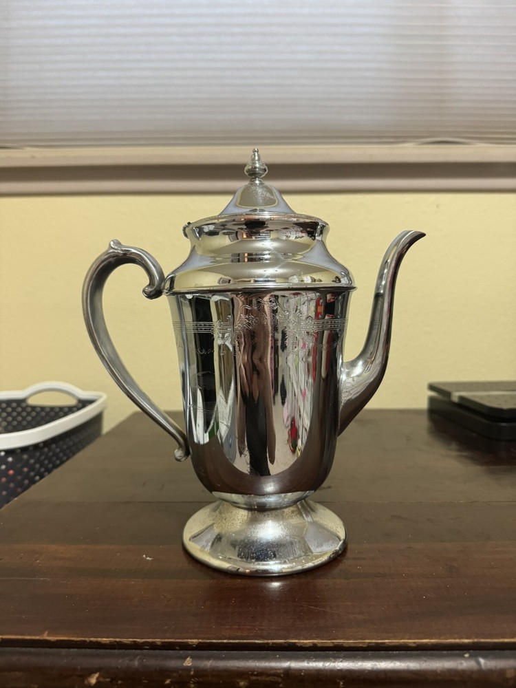 Vintage LB Chrome Plated Coffee Tea Pot Server