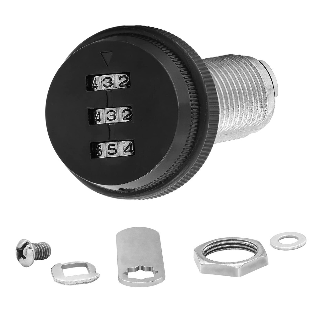 2 Pack Combination Cabinet Cam Lock Password Coded Drawer Lock Zinc Alloy Sec...