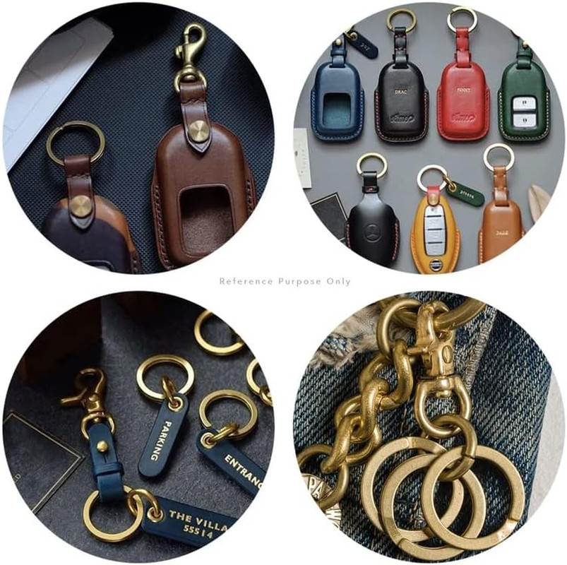 4Pcs Solid Brass Split Ring Connector Key Rings Keychain Rings DIY