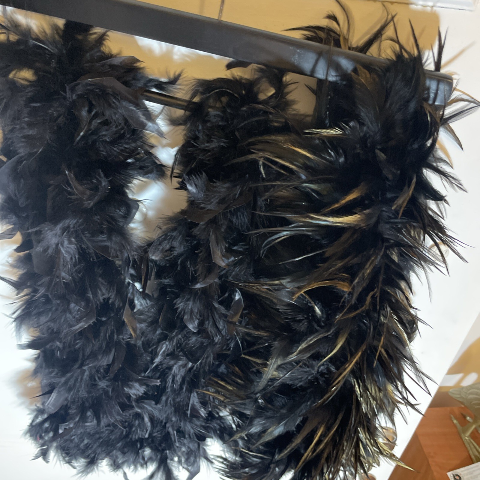 Lot of 2 Authentic Genuine Real Feather Boas Costume Accessory Runway Boa VTG