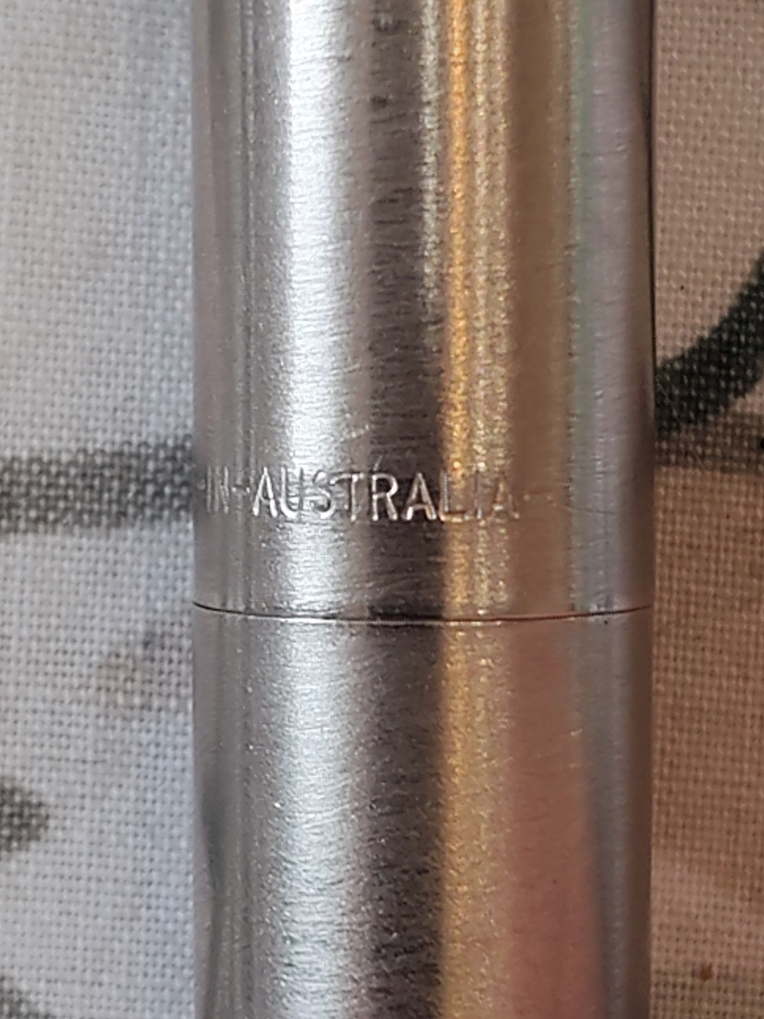 Sheaffer Targa Brushed Stainless Steel Fine Nib Fountain Pen Australia