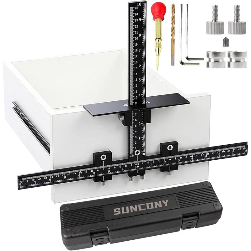 Aluminum Cabinet Hardware Jig Drill Guide Template Tool Knobs Handles Pulls New