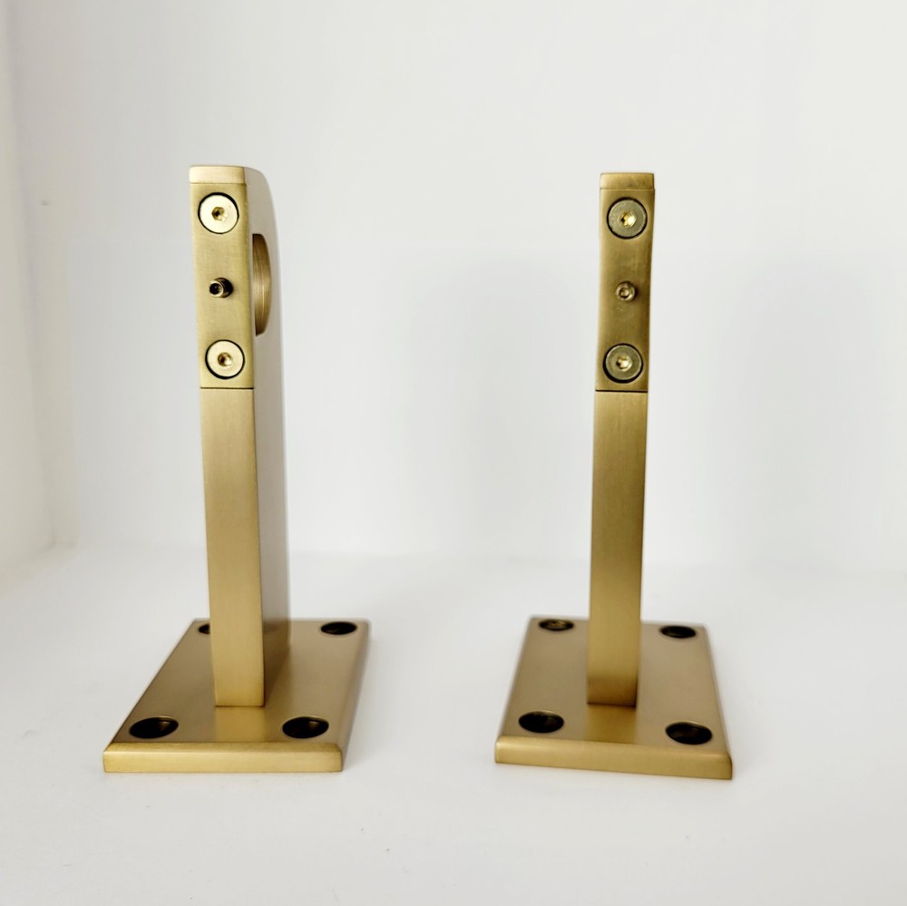 Restoration Hardware Bayonne Solid Brass End Brackets Small LBB Open Box