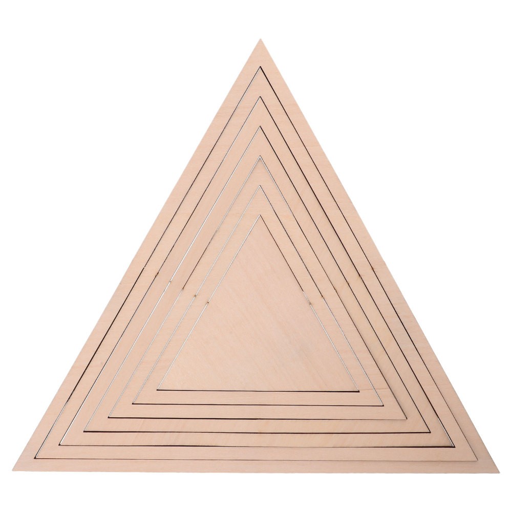 1 Set Ceramics Plate Forming Molds - Triangular Pottery Tools Wooden Concentric