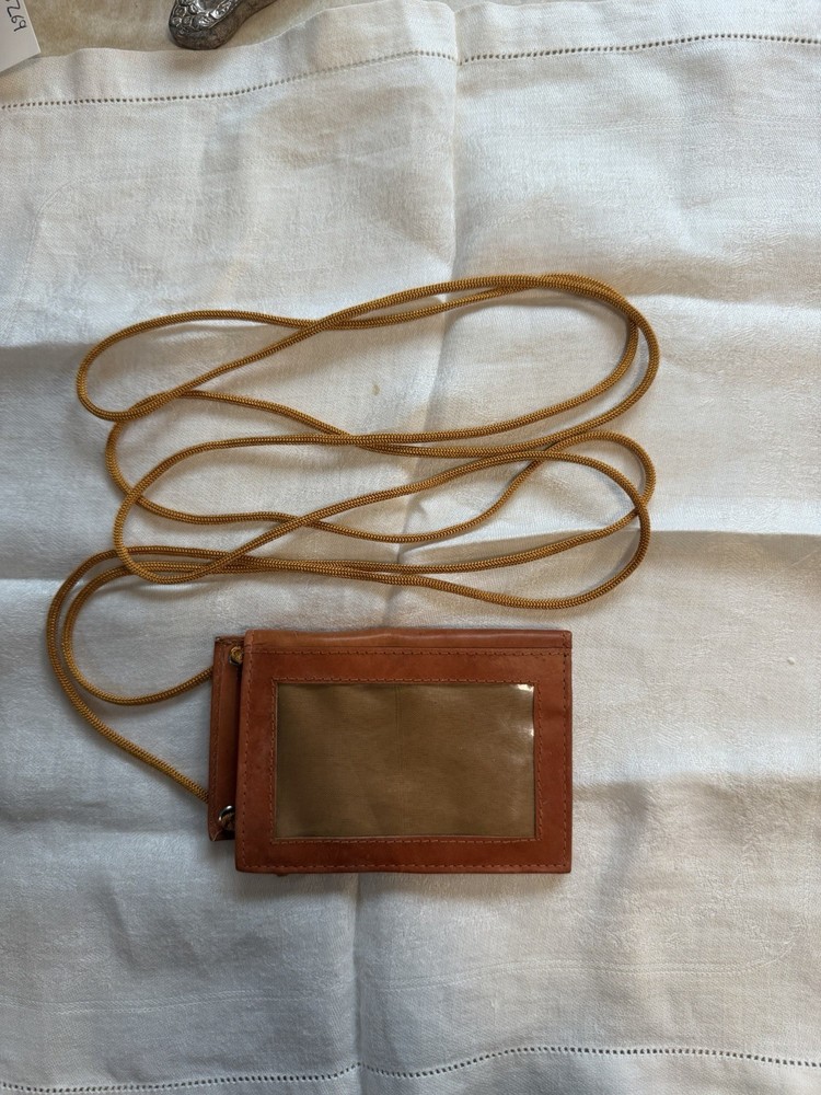 Genuine Leather Lanyard Wallet