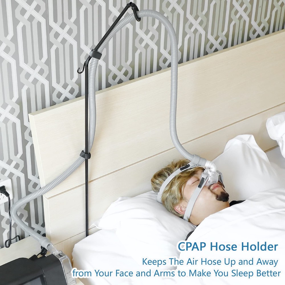 LONYEON CPAP Hose Holder - Hanger Triangle Base-Height Fixed, Black