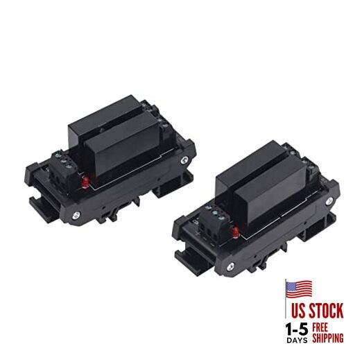Solid State Relay Module, 3-32VDC Input DIN Rail Mount Resin Seal Plug and