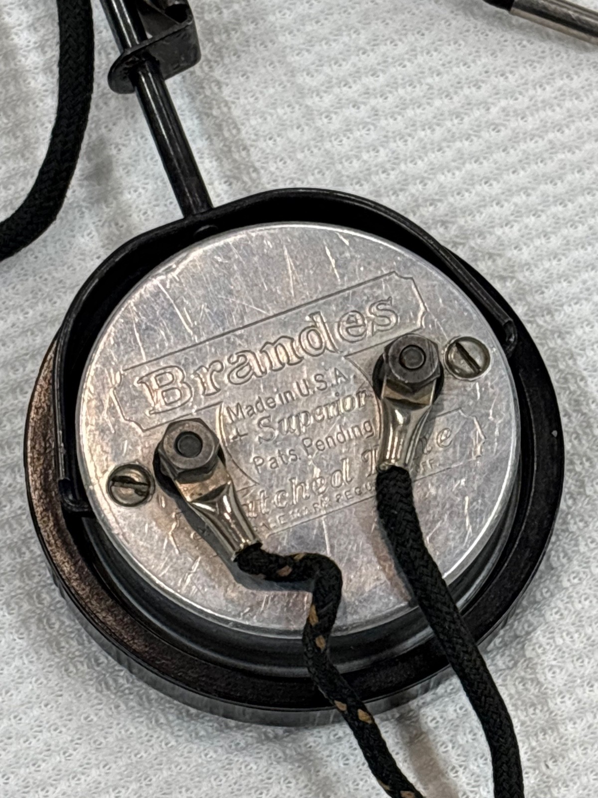 Antique Federal Jr. Crystal Radio, Earphones, Philmore Aerial Kit, Cats Whisker