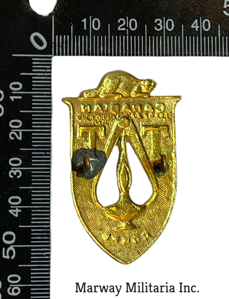 WW2 Canadian Technical Training Corps Cap Badge