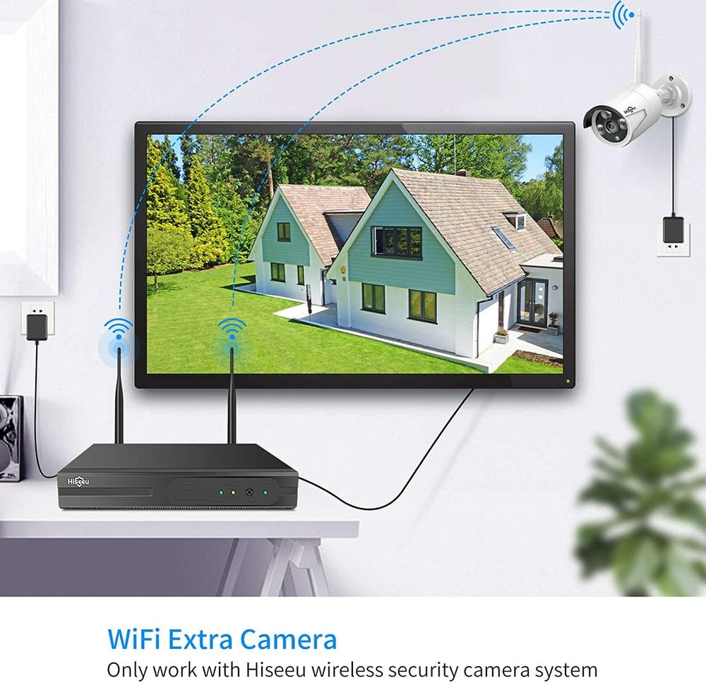 HISEEU 3MP Outdoor Security Camera For Hiseeu Wireless Security Camera System