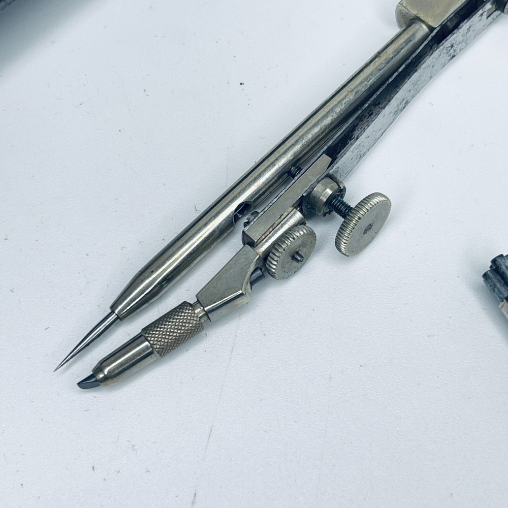 Antique LEMON BROS. Nottingham Draughtsman Tools Technical Drawing Compass Set