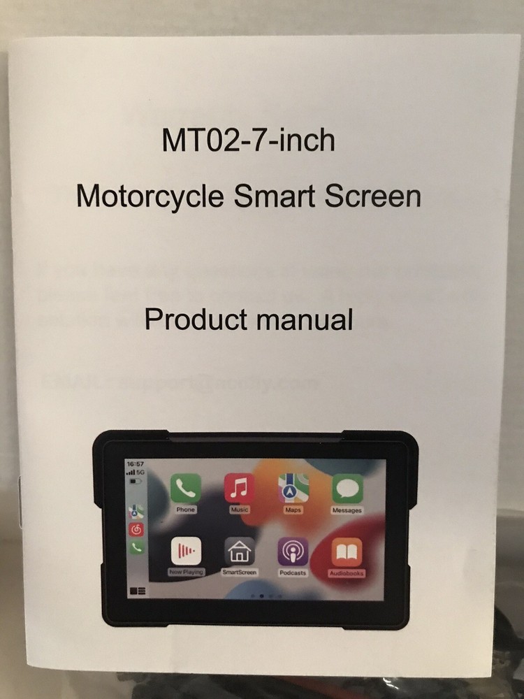Motorcycle Carplay Android Auto GPS Navigation,7 Inch Waterproof Touch Screen