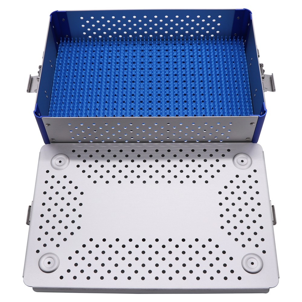 Aluminum Sterilization Box Micro Surgical Instruments Sterilization Tray case