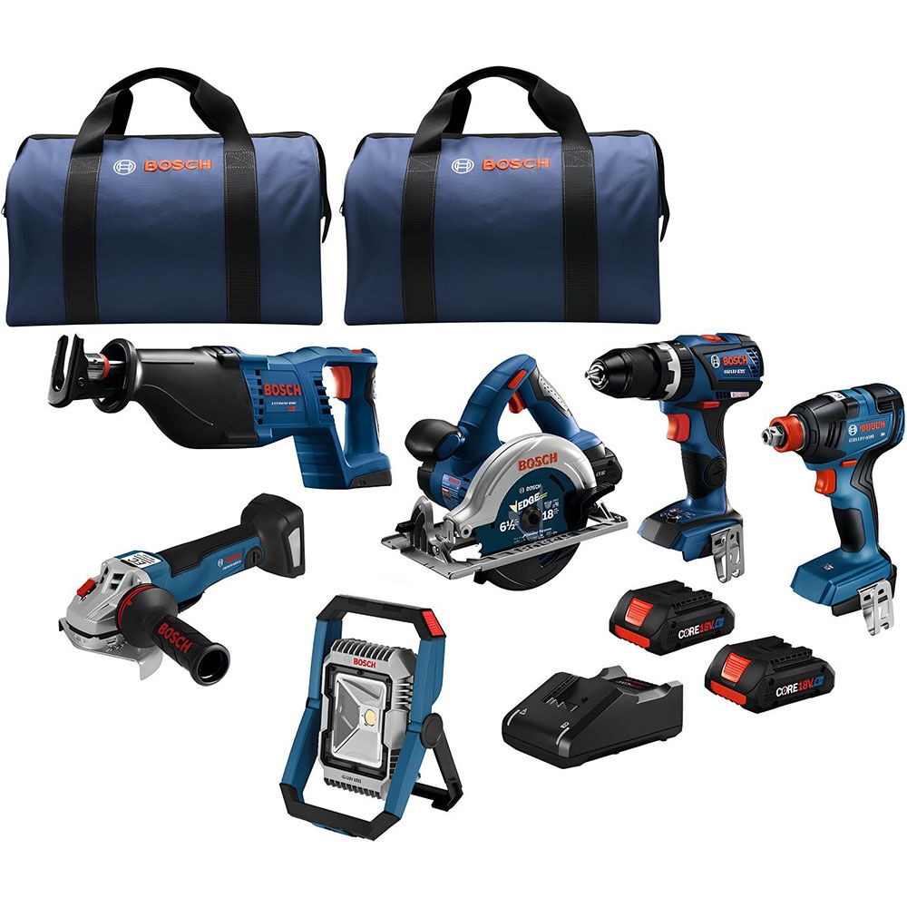 Bosch 18V 6-Tool Combo Kit, Refurbished