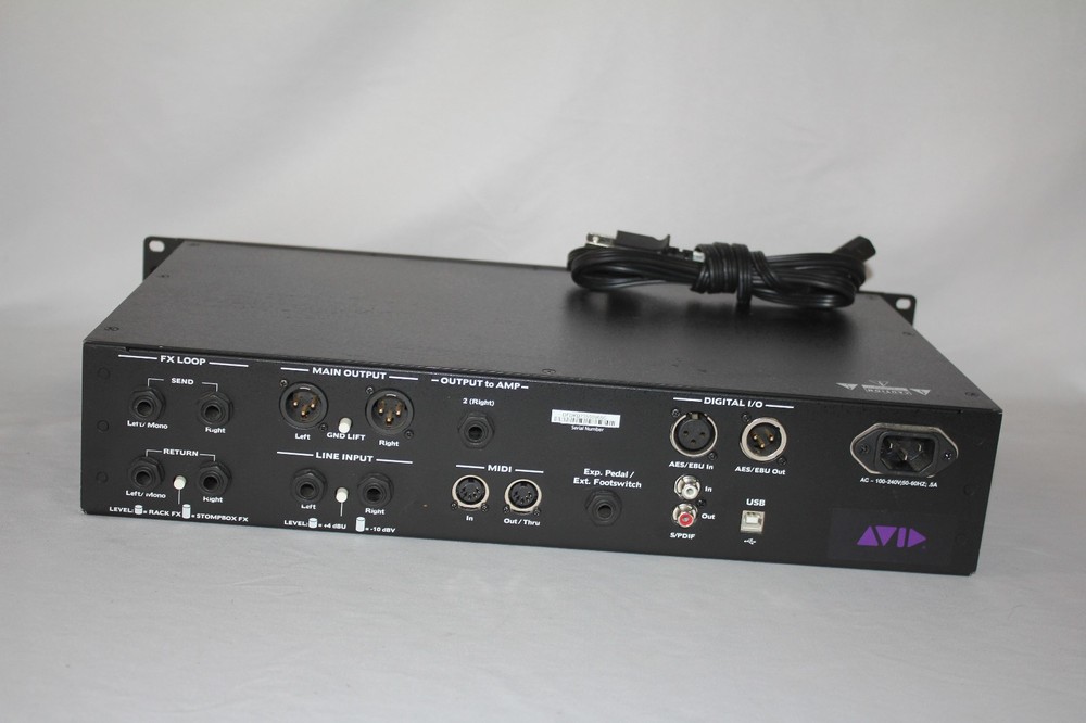 Avid Eleven Rack 9100-59335-01 Multi Effects Processor Interface