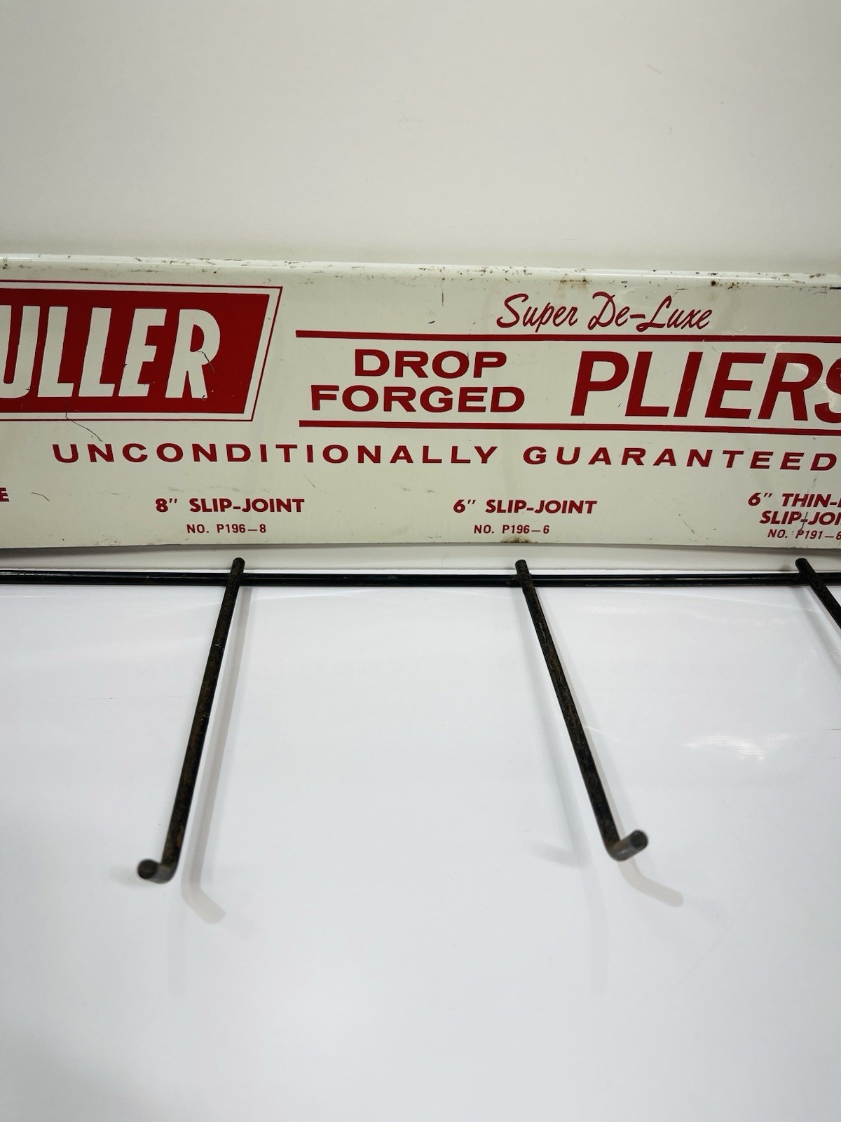 Fuller's Drop Forged Pliers Advertising Metal Store Display Rack Super De-Luxe