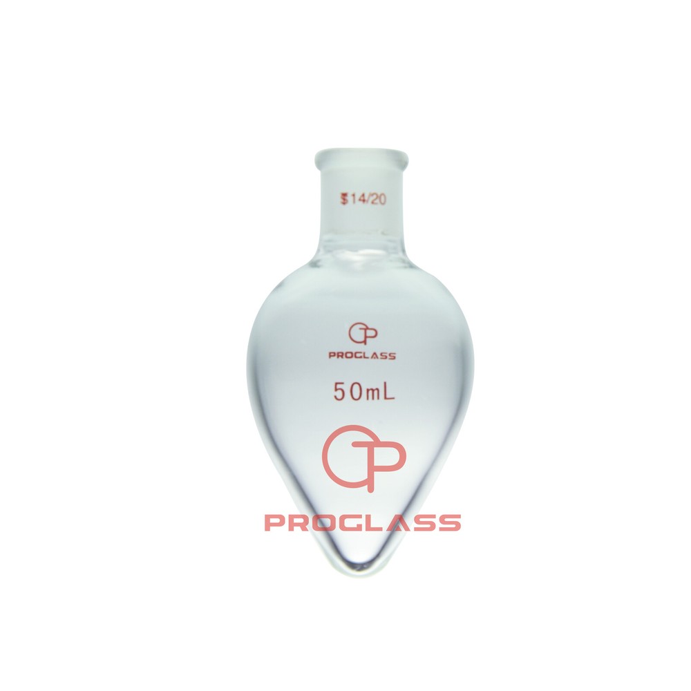 Laboratory Glass Pear Shaped Flasks 14/20 Joint