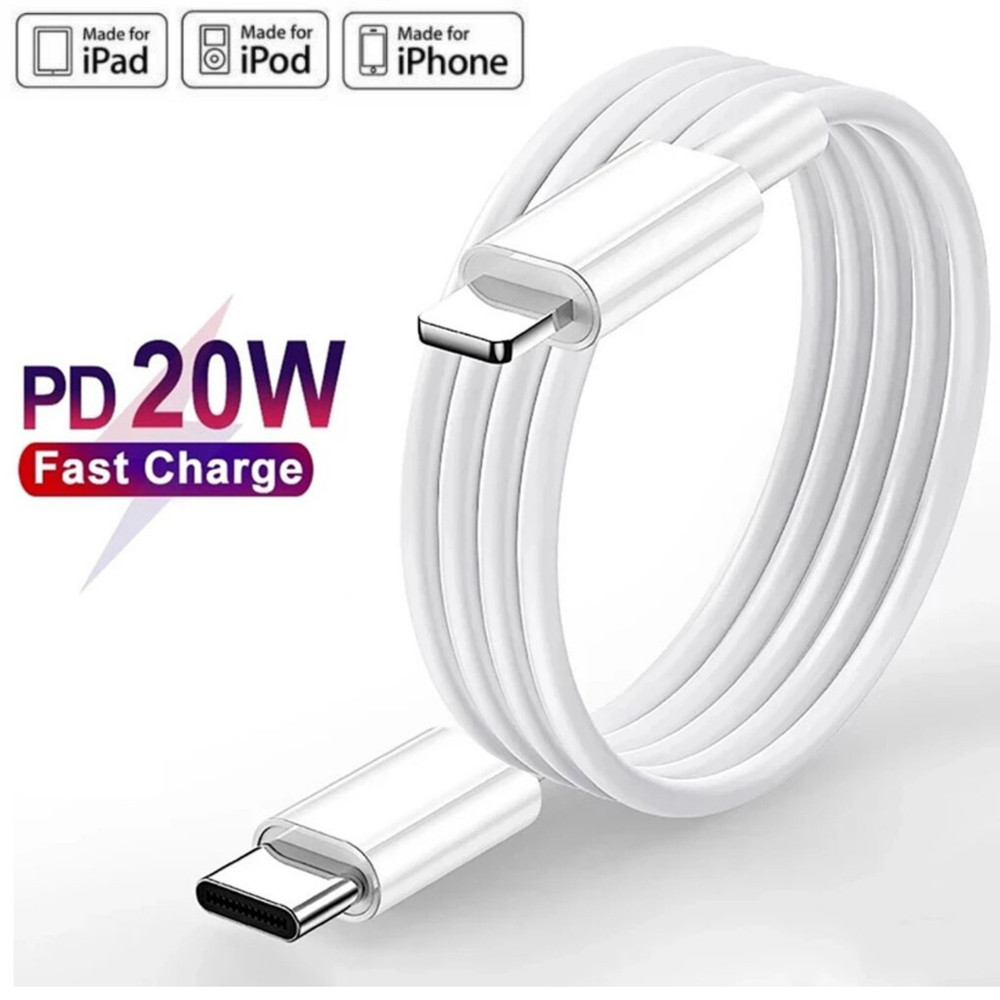 40W PD USB C Fast Charger Cube Type C Cable For iPhone 16 15 14 13 12 11 Pro Max