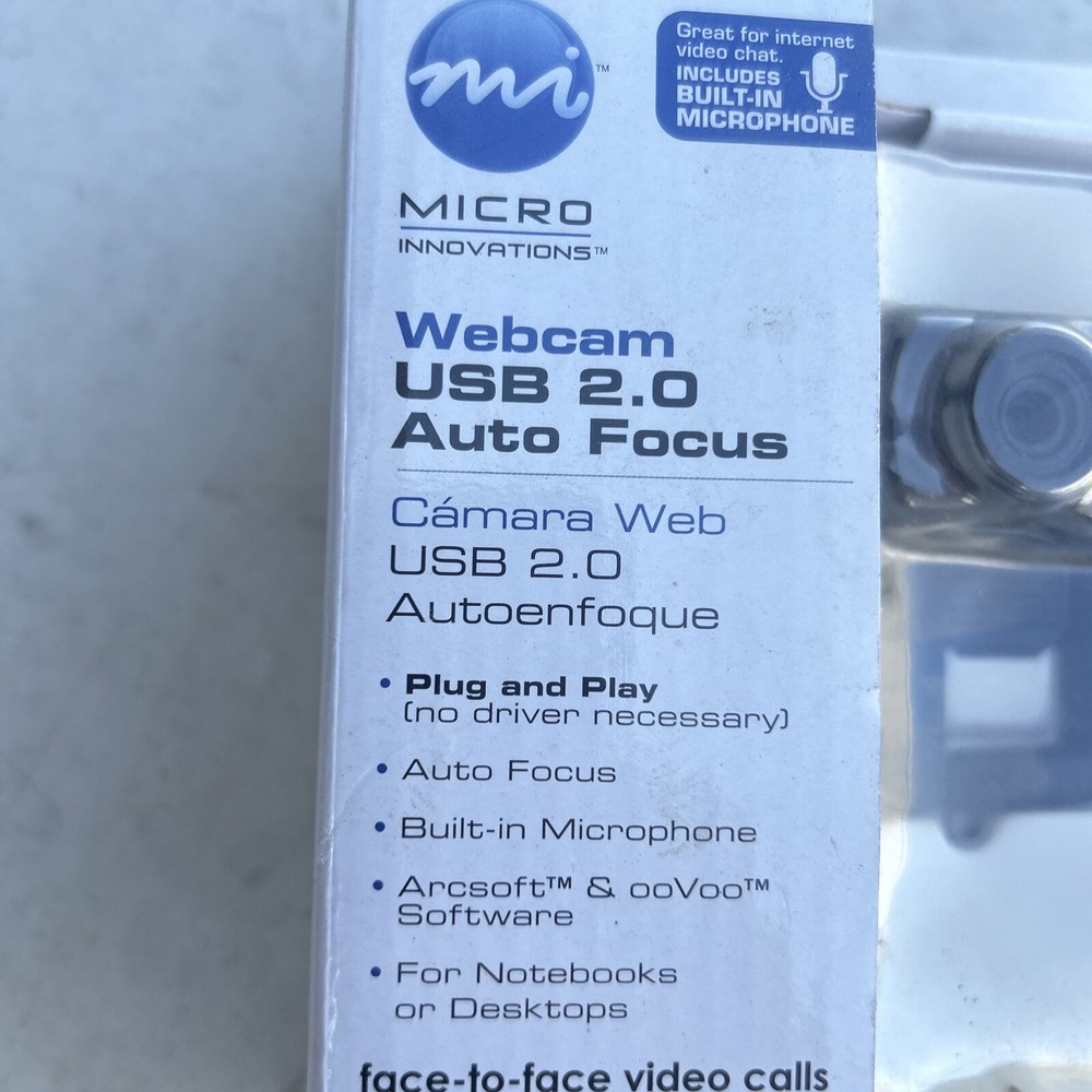 Micro Innovations Webcam U.S.B 2.0 Auto Focus Built In Microphone