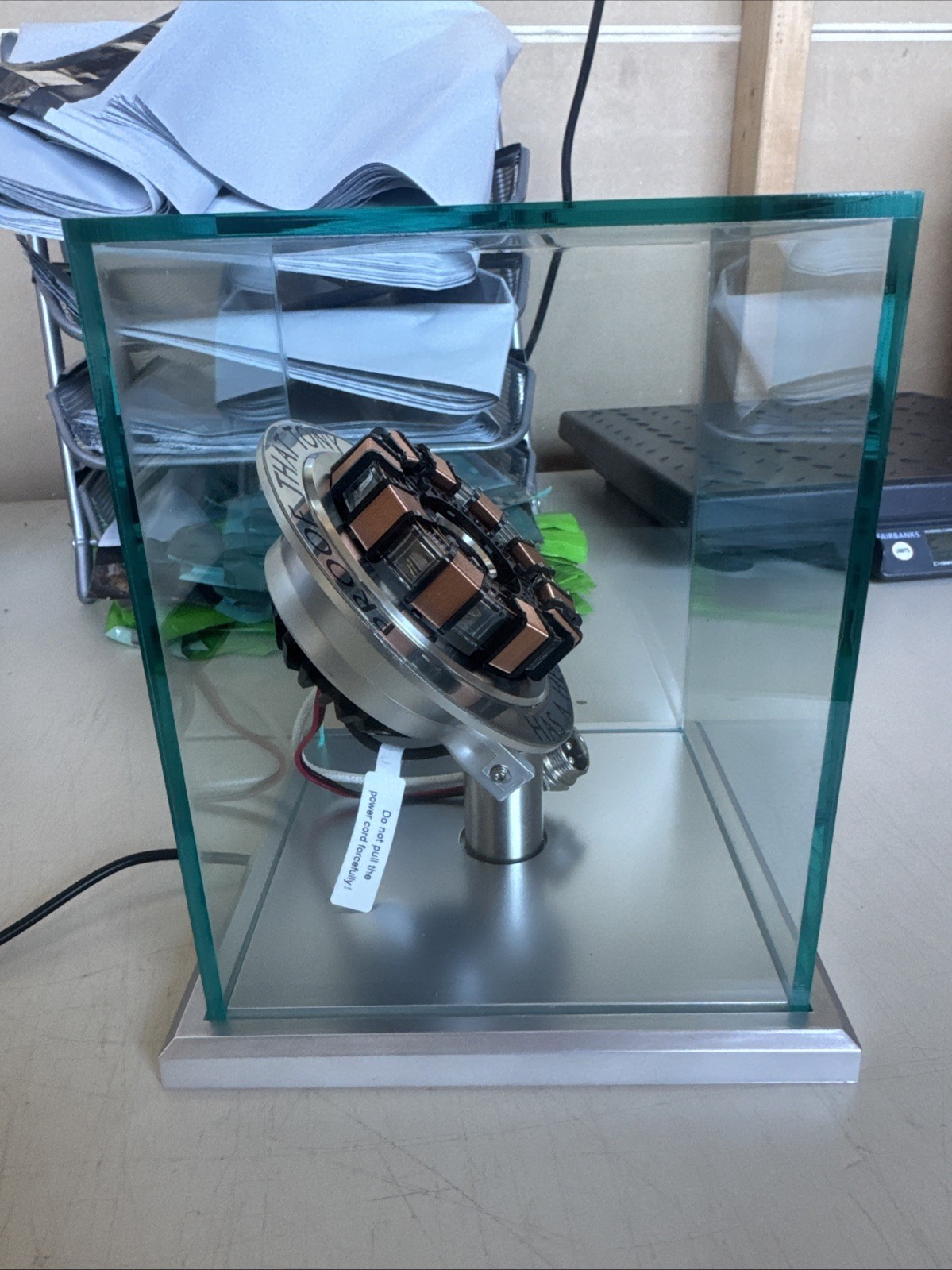 Tony Stark Iron Man MK1 Arc Reactor 1:1 with LED Light Up & Display Case