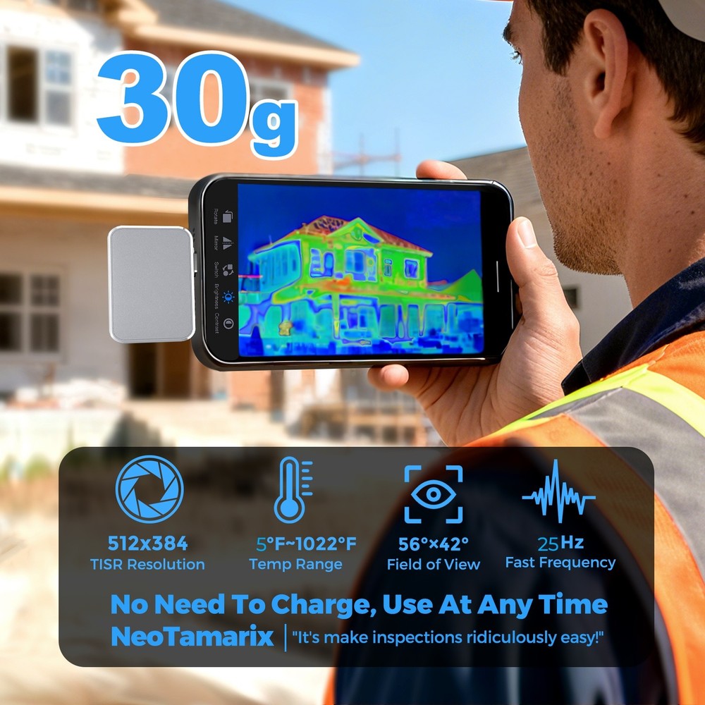 5000mAh 256x192 Thermal Imaging Camera for Android IR Quick Identification