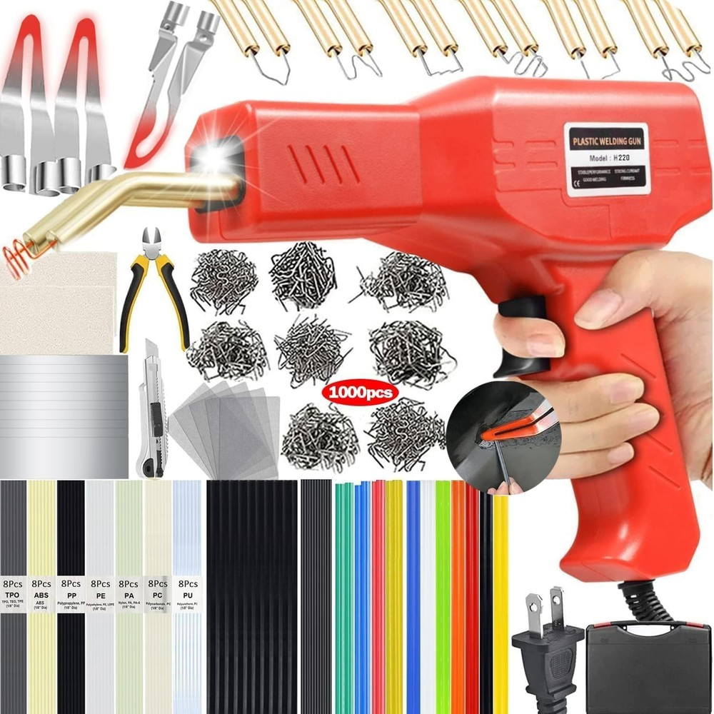 Multi-Functional 220W Plastic Welding Kit with Safety Features & Accessories