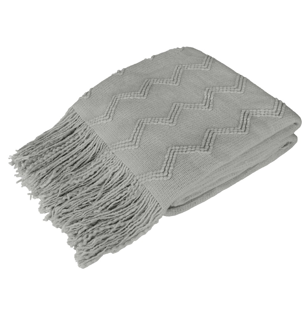 Textured Knitted Fringe Throw Blanket Decorative for Couch Sofa Bed Lightweight