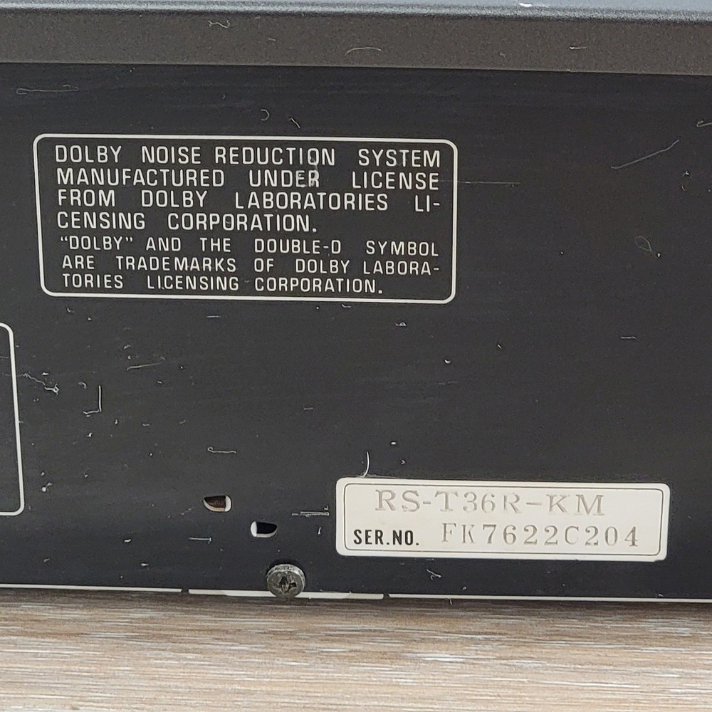 Technics RS-T36R Auto Reverse Double Cassette Deck Stereo Player Recorder Black