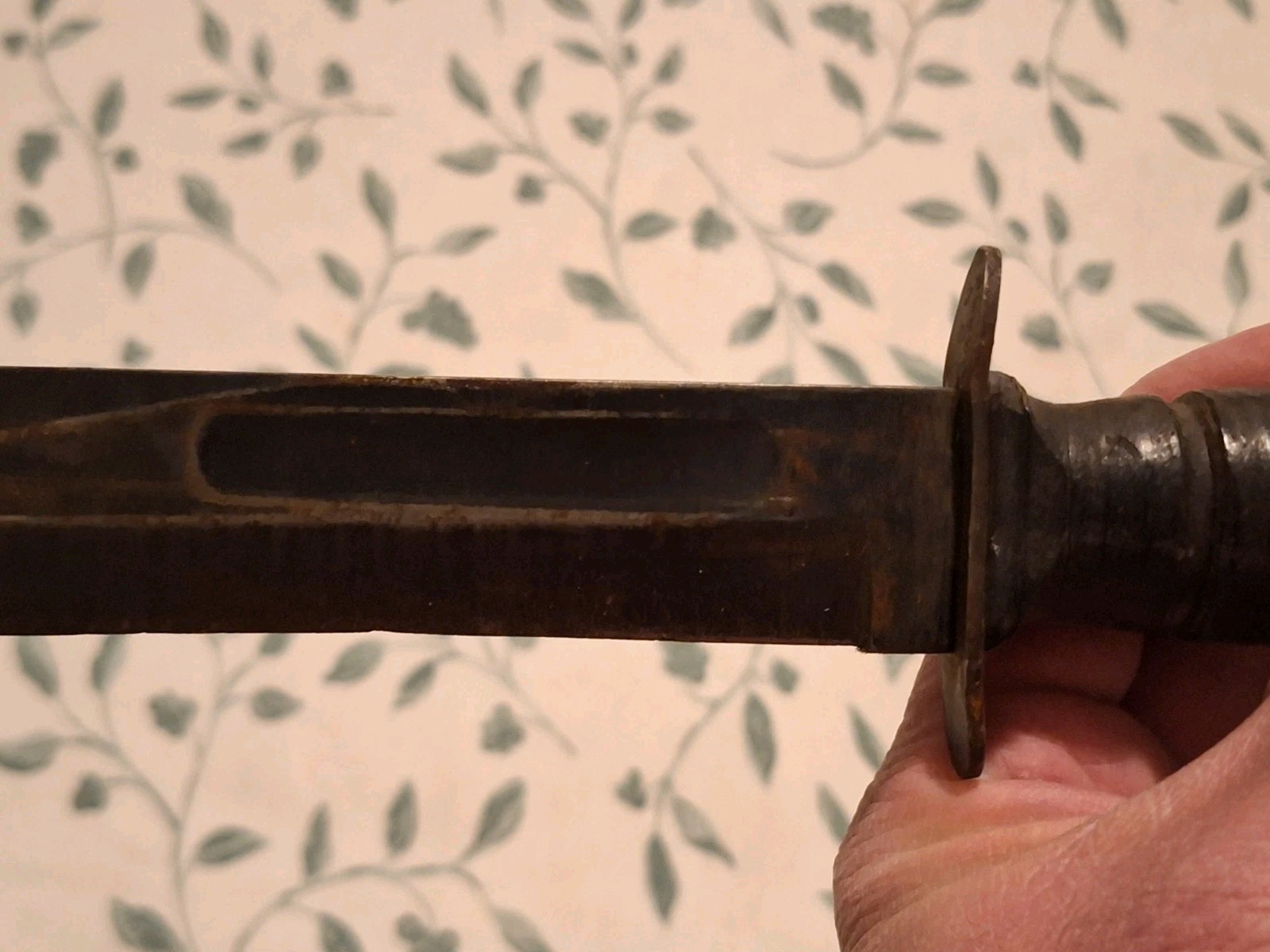 U.S. Navy WWII Era Camillus MKII Fighting Knife With Scabbard Used