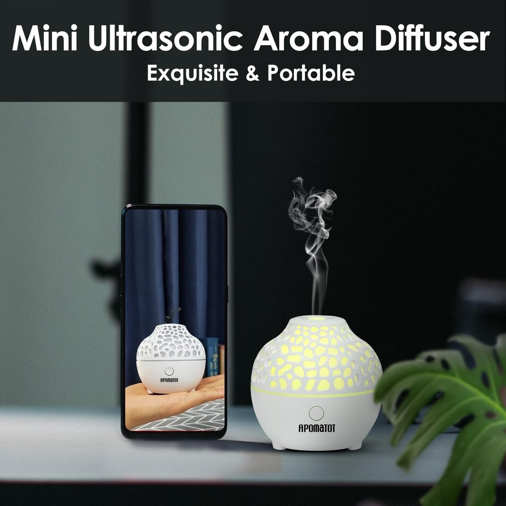 APOMOTOT 2 Pack Essential Oil Diffuser,Mini Portable Aromatherapy D... Fast Ship