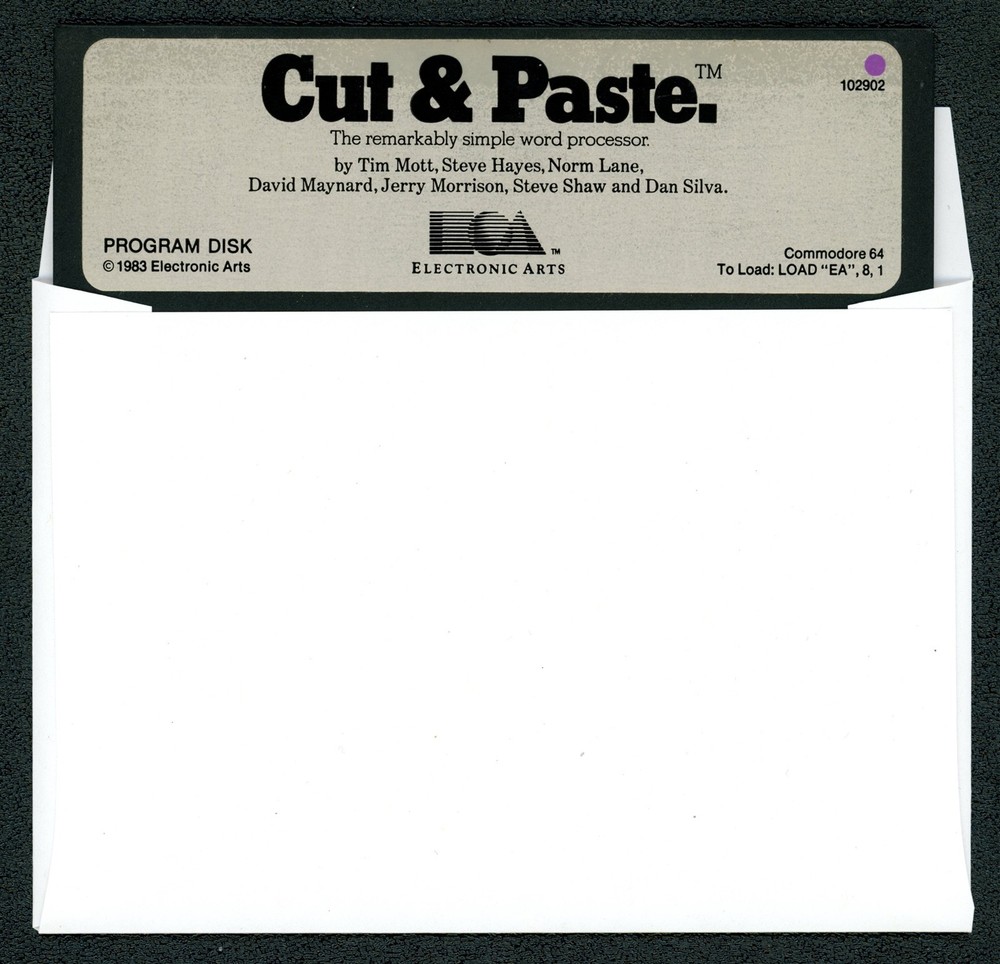 Cut & Paste - Program Disc - Word Processor (C64 Commodore 64, 1983) TESTED