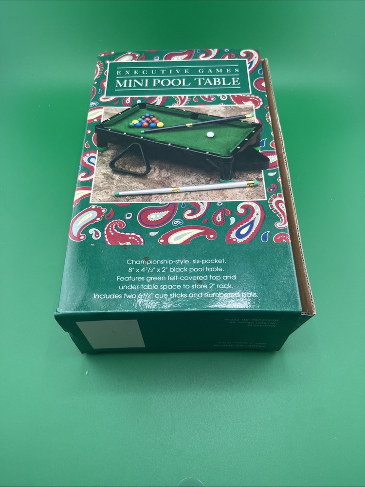 Executive Games Mini Tabletop Pool Table | New In Box