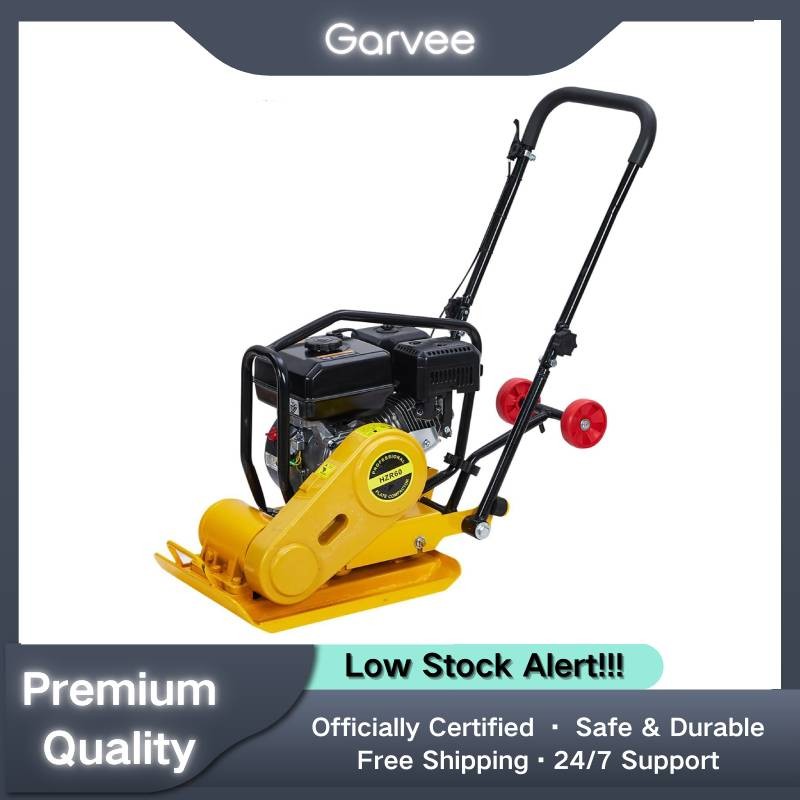 7HP Self-Propelled Plate Compactor | 4,200 Lbs Force, 12" Compaction Depth