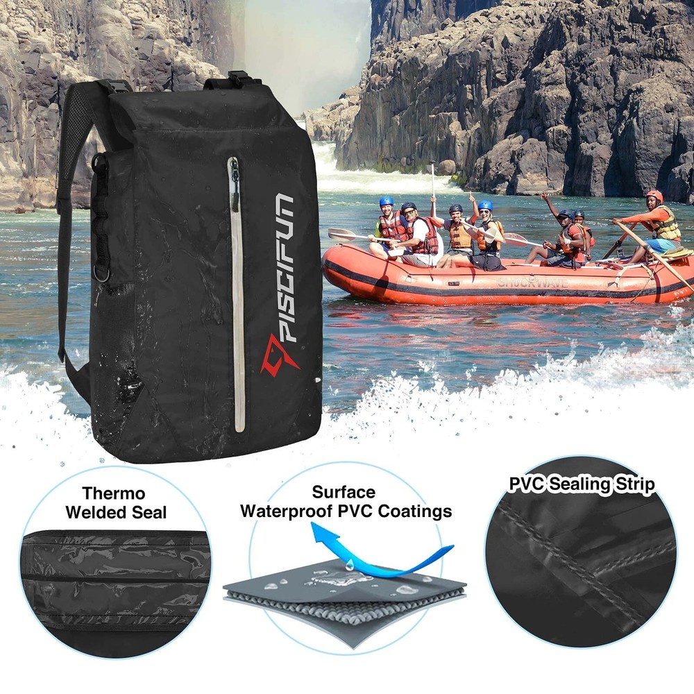 Piscifun LT Dry Bag Waterproof, Floating Dry Backpack, Lightweight Waterproof...
