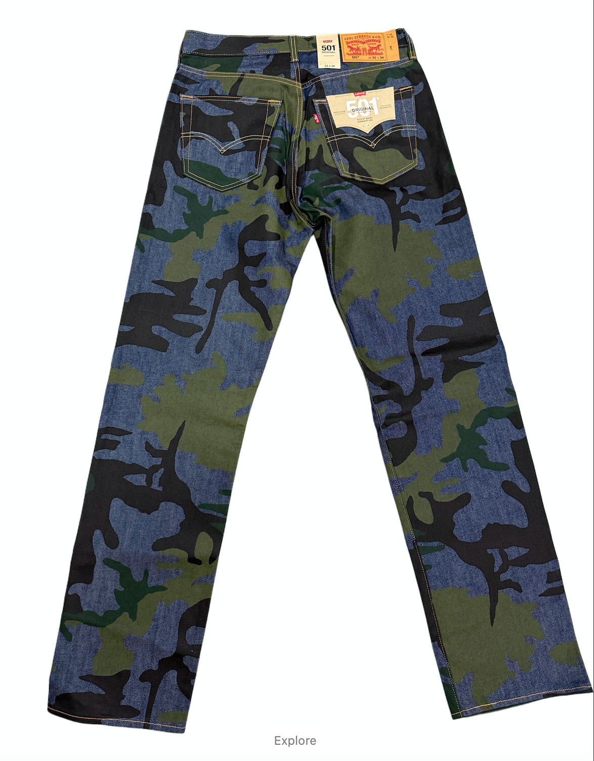 Levi's Men's 501 Original Shrink to Fit Camo Men's Jeans 005012884