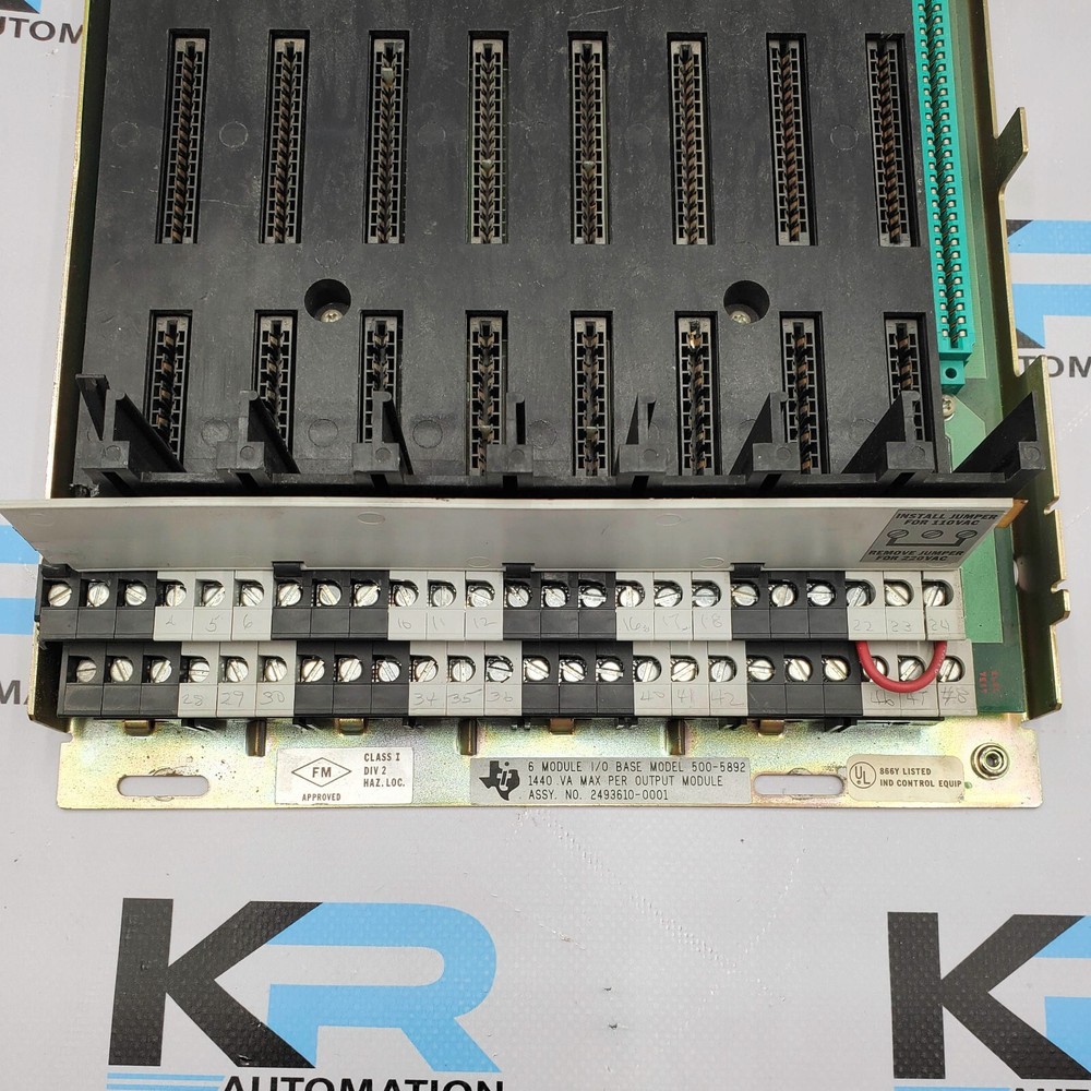 Texas Instruments 500-5892 6 Module I/O Base 1440 VA