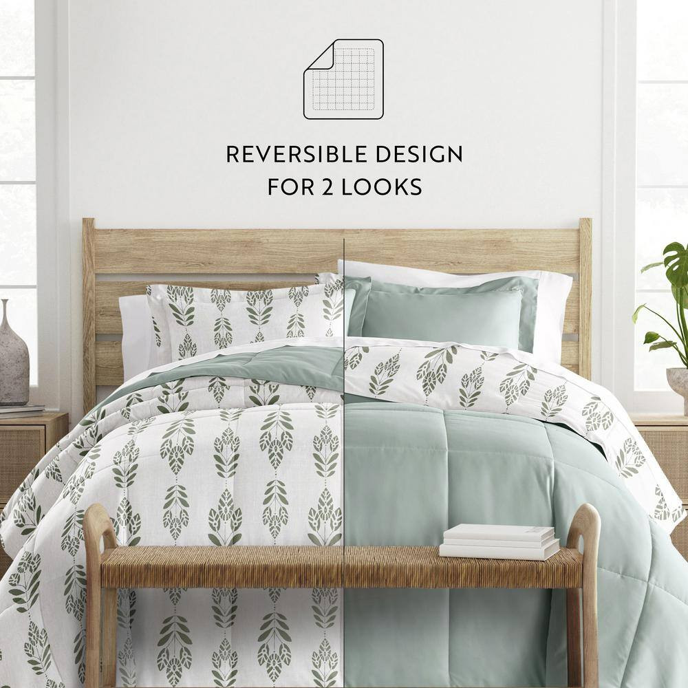 Patterned Reversible Microfiber All Season Down-Alternative Ultra Soft King Comf