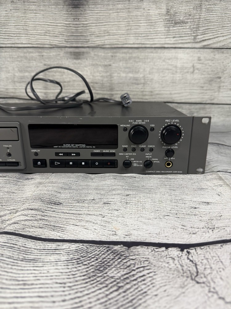 Sony CDR-W33 Professional CD Recorder READ DESCRIPTION
