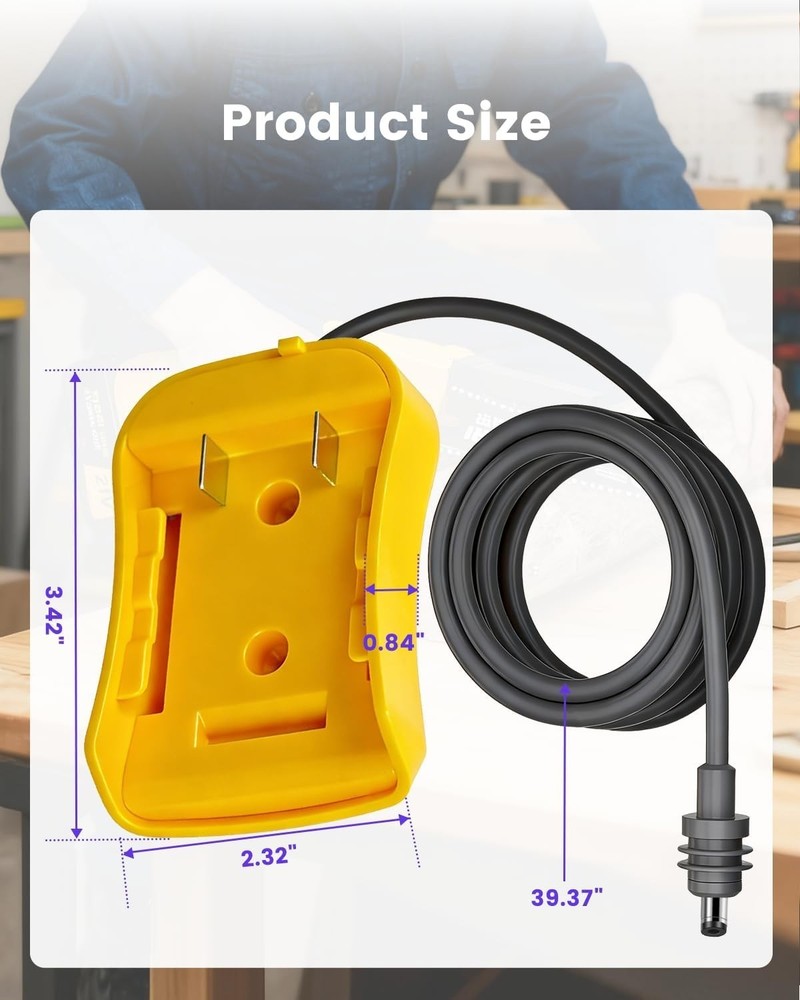 De.Walt 20V Compatible Starlink Mini Battery Adapter - 3.2FT Flex Cable