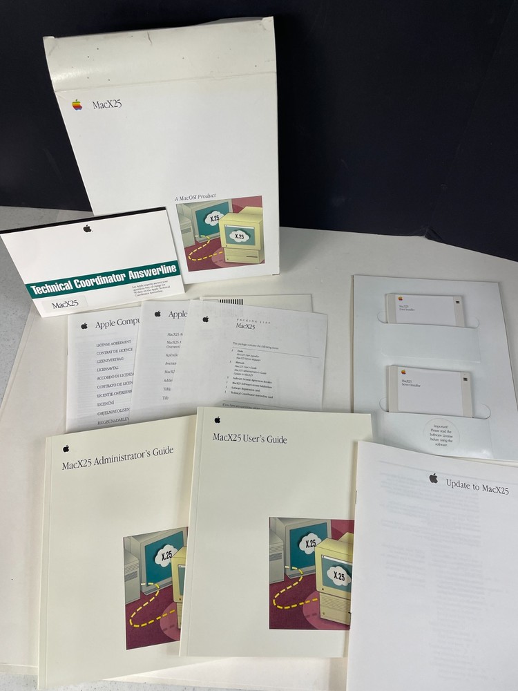 MacX25 (1993) Server Software for Vintage Macintosh Computers