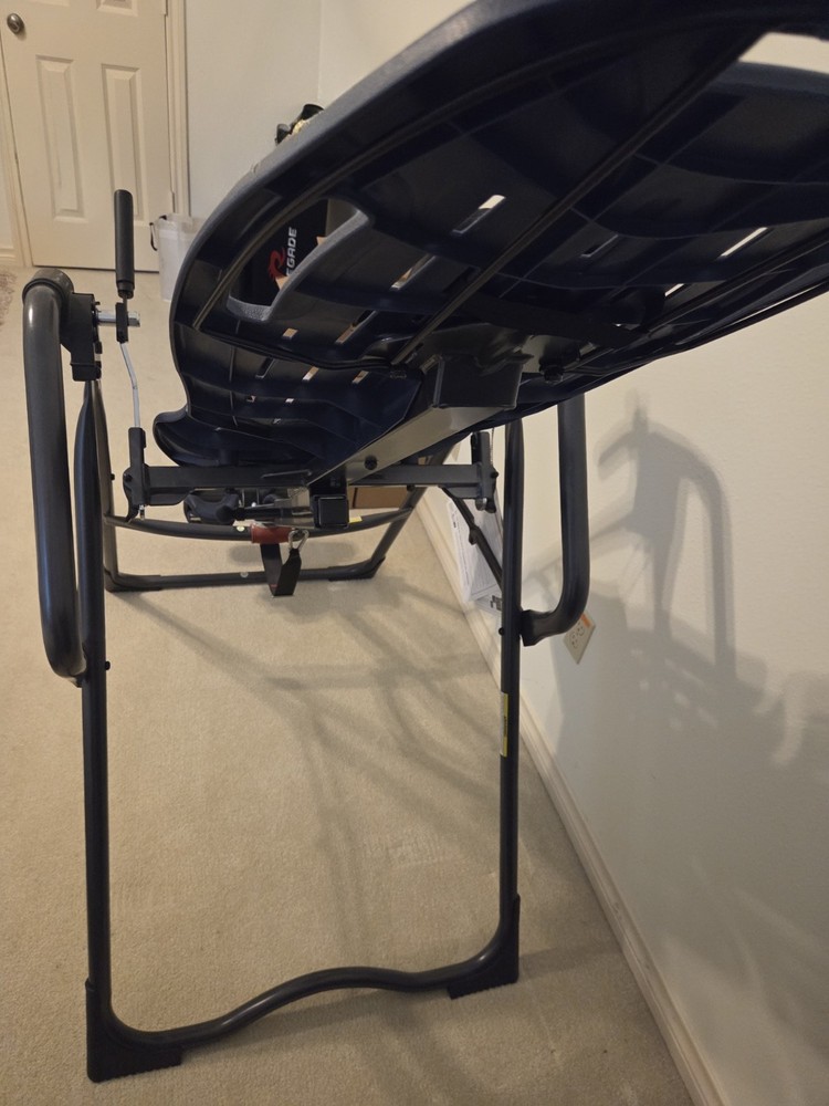 Teeter EP-970 Adjustable Padded Foldable Inversion Table Blue w/ Accessories