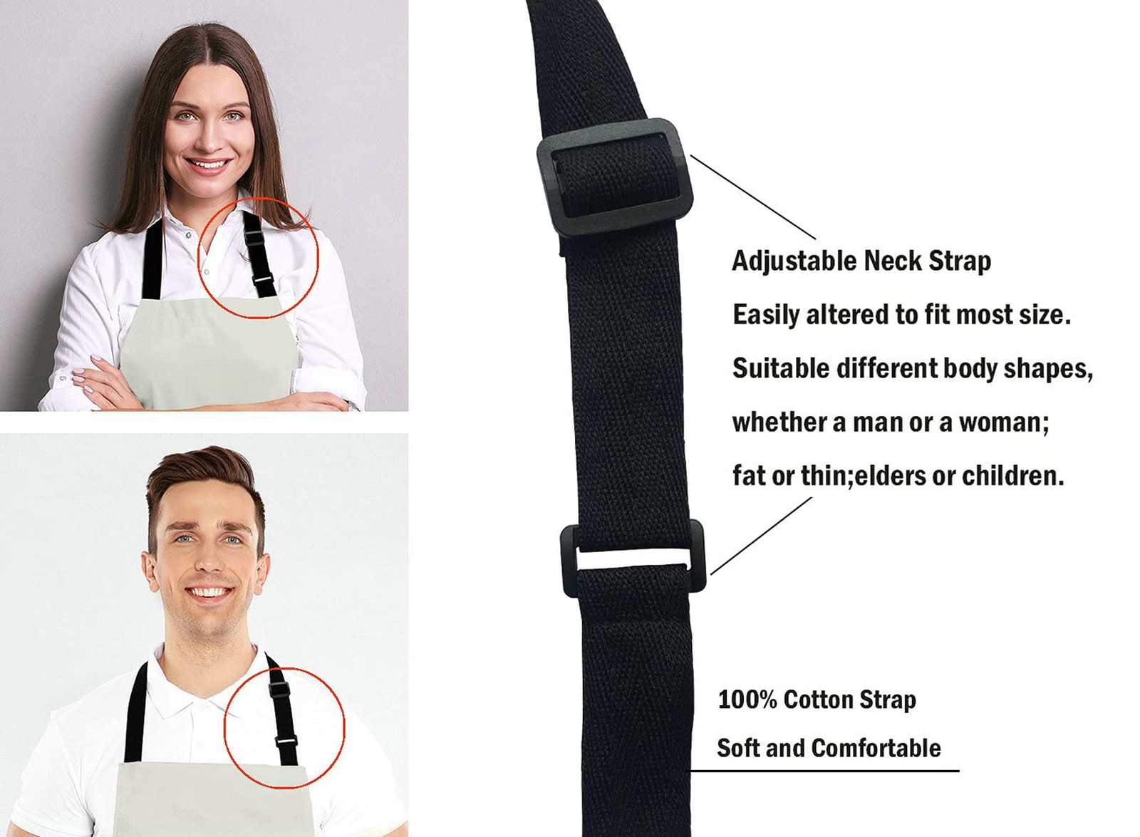 Herbs and Wild Flowers Bib Apron with Adjustable Neck for Men Women,Suitable ...